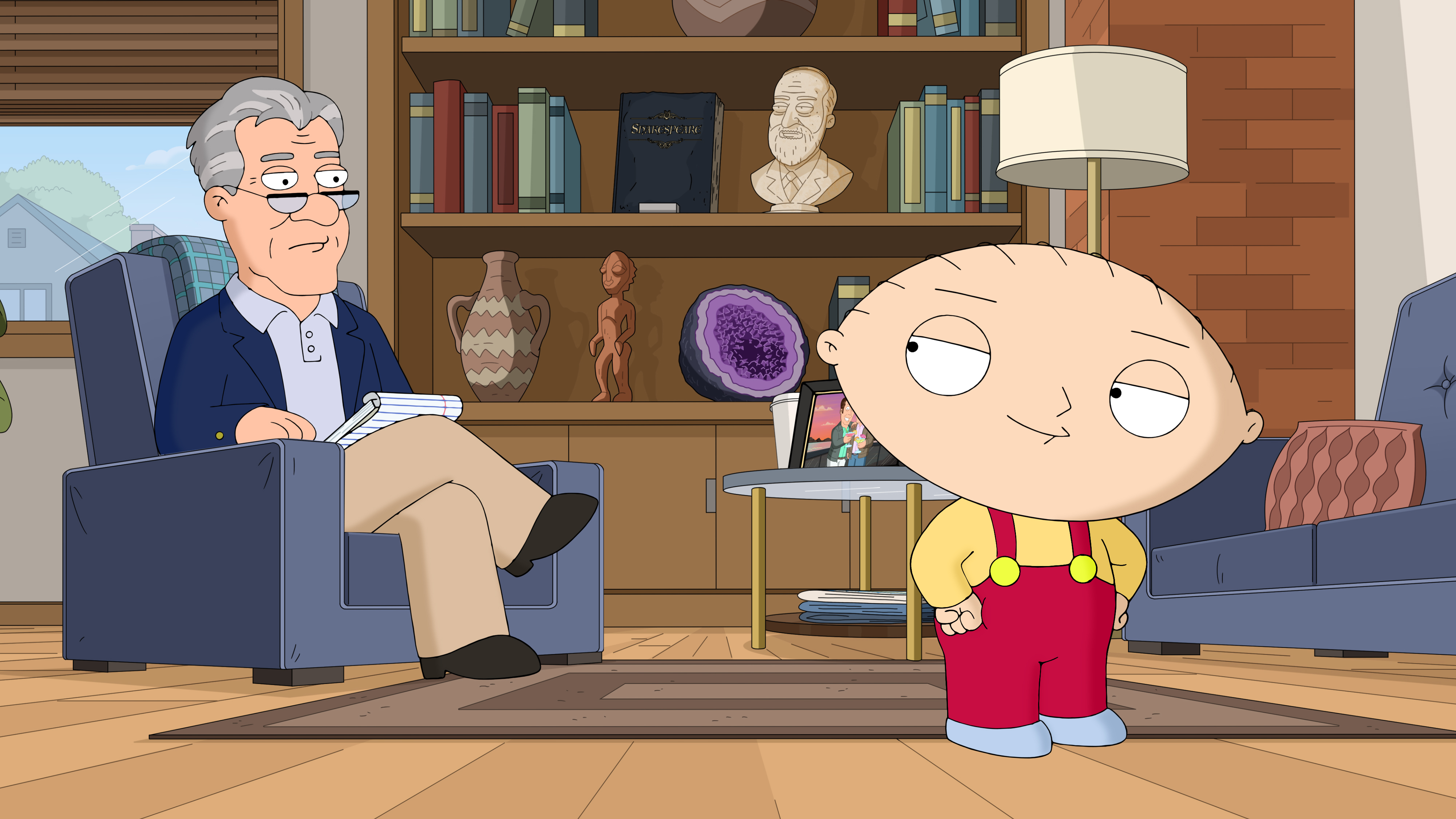 The Family Guy cartoon featuring the famous Stewie Griffin