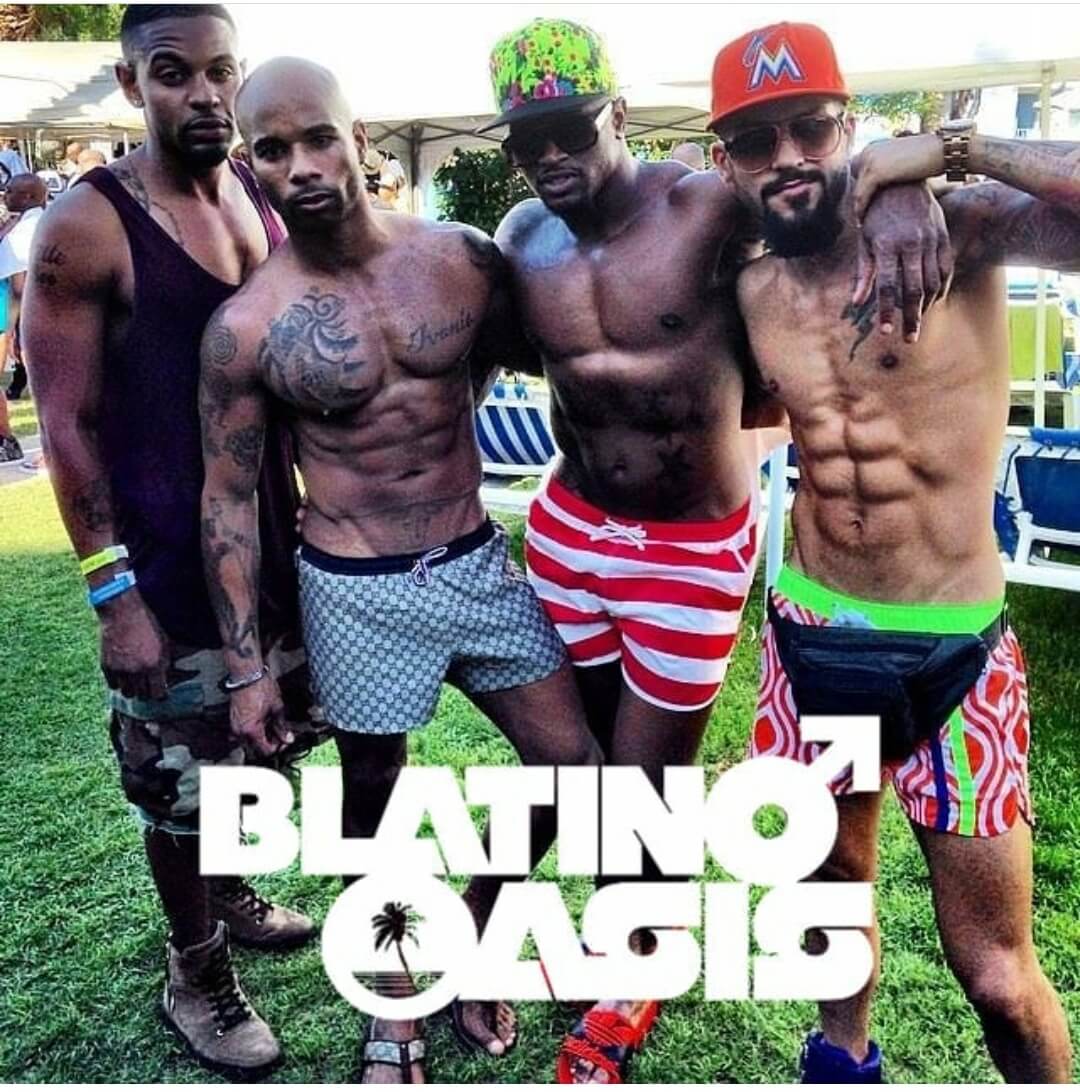 Blatino Oasis is a vacation getaway for gay men of color. You'll find sexy black gay men and hot queer latin men 