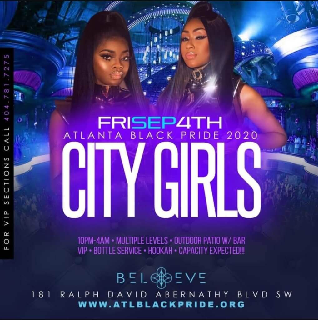 atlanta black pride event with the city girls performing